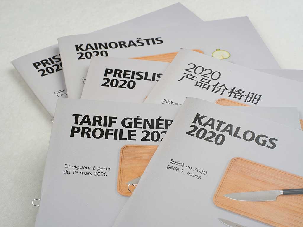 Multilingual publishing brochures